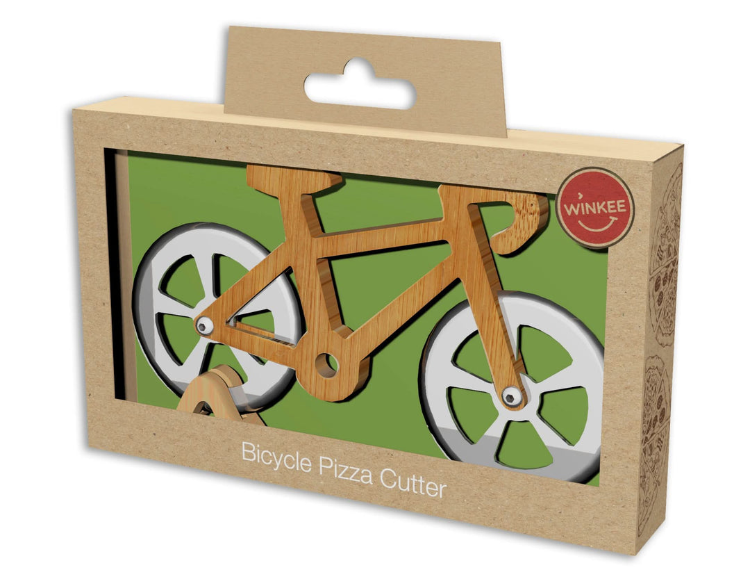 Fahrrad Pizzaschneider aus Holz