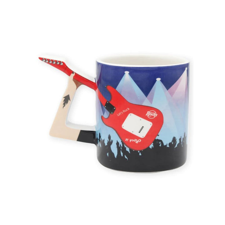 Der Rock Kaffeebecher | Stylische Tasse mit Gitarrengriff