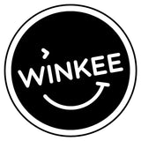 Runder schwarz weißer Kreis mit dem Winkee Logo