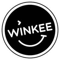 Runder schwarz weißer Kreis mit dem Winkee Logo