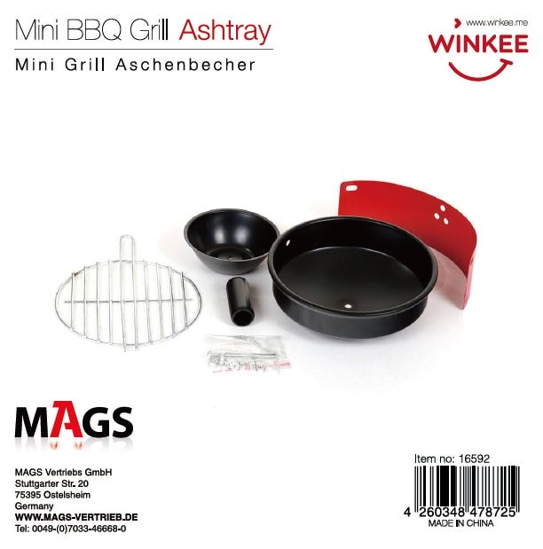 Mini BBQ Grill Ashtray