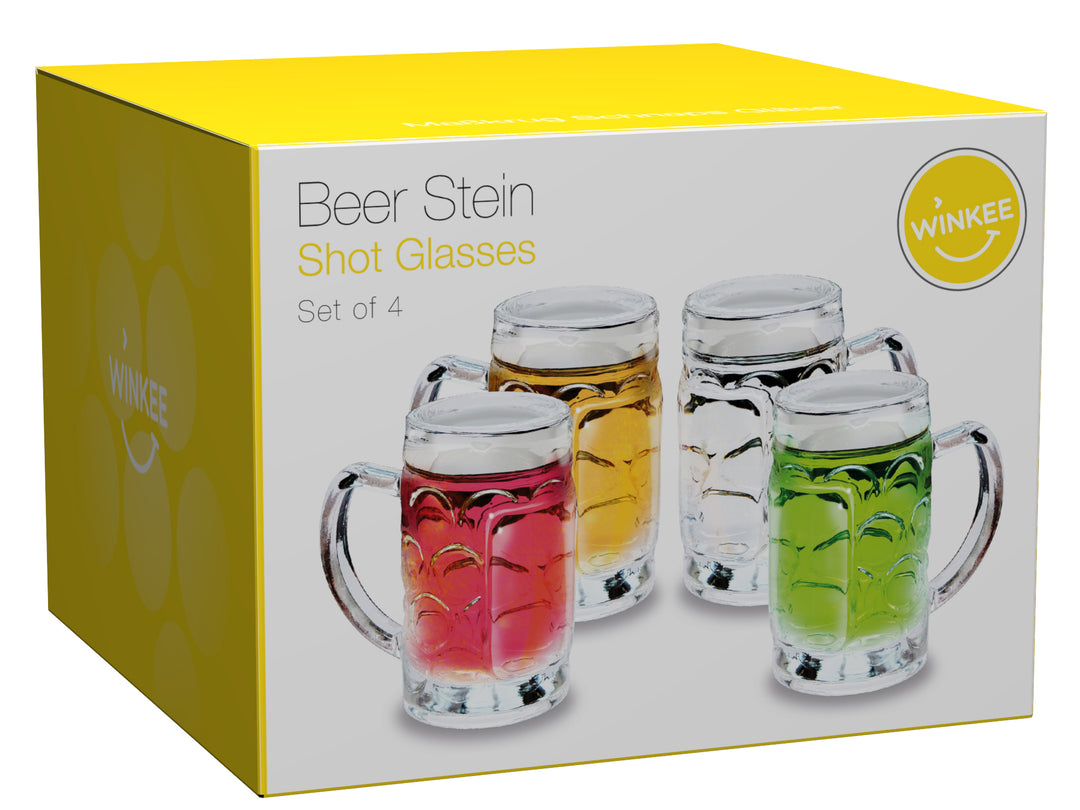 Beer Stein Shot Glasses Set of 4