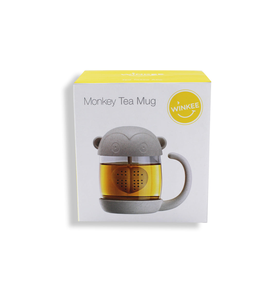 Animal tea mug with integrated tea infuser