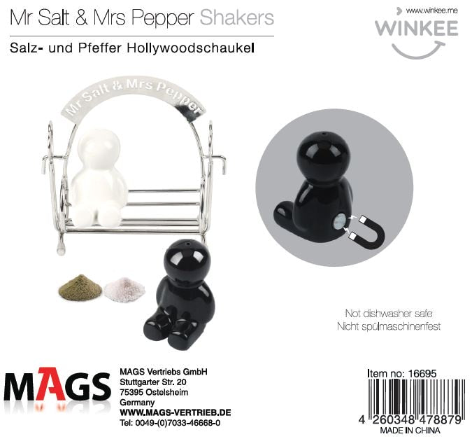 Mr. Salt & Mrs. Pepper | Gewürzstreuer Brautpaar auf Hollywoodschaukel