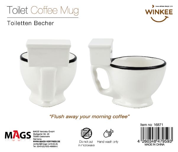 Toiletten Becher - Toiletten Kaffeetasse - 350ml