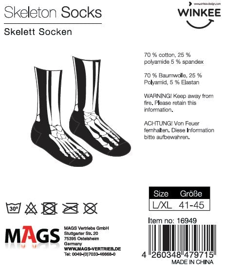 Skelett Socken