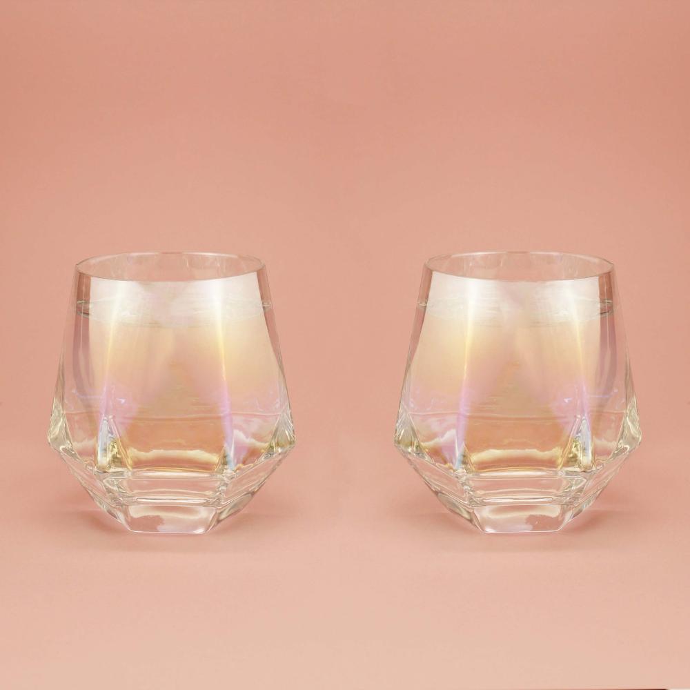 Diamond Glasses Set of 2