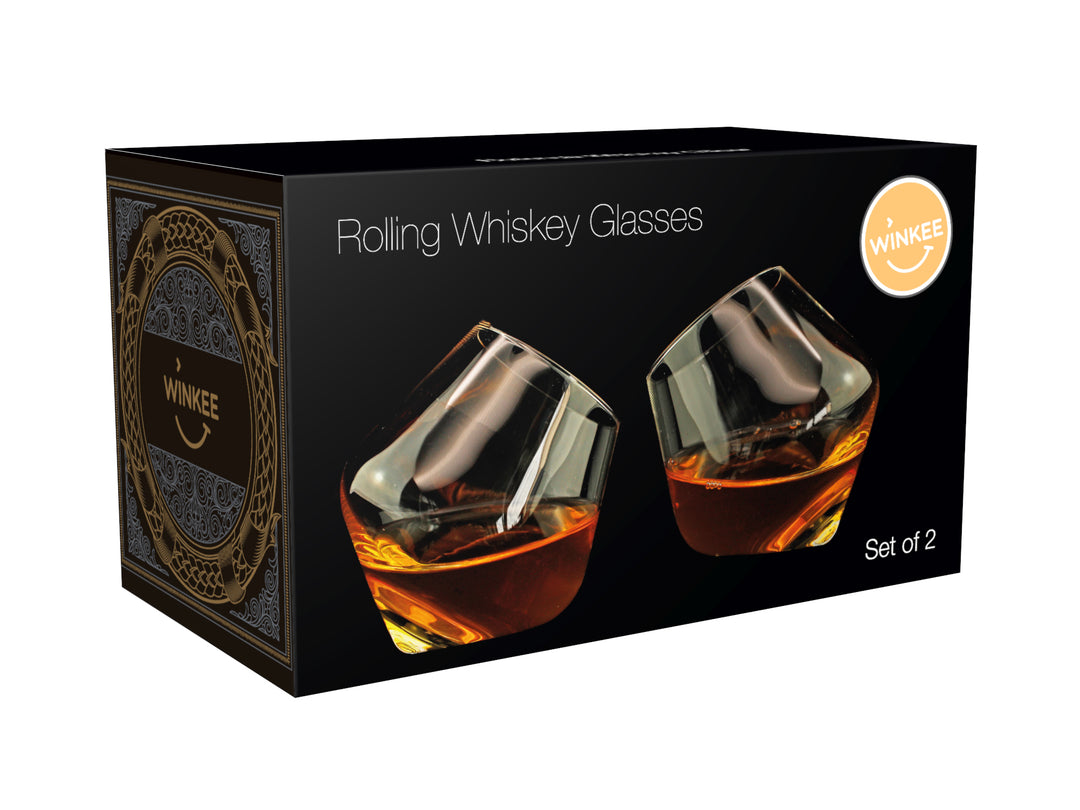 Rollende Whiskeygläser 2er Set