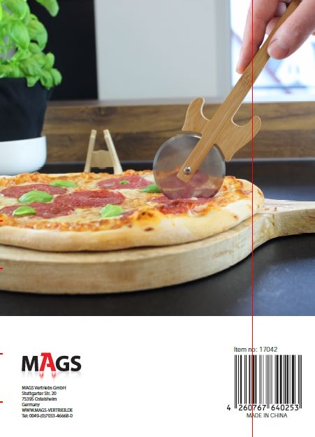 Gitarren Pizzaschneider mit Ständer