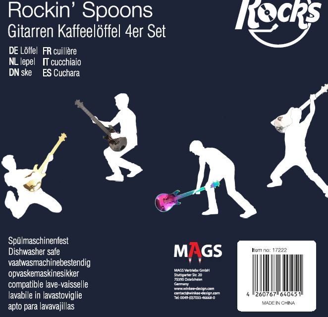 Rockin' Guitar Spoons Set of 4