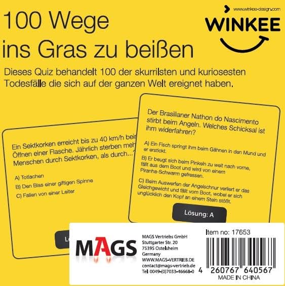 100 Wege ins Gras zu beißen Quiz – Winkee Design