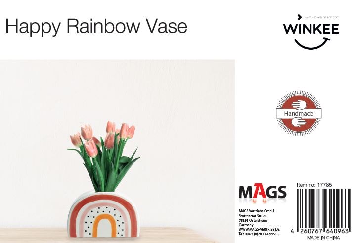 Happy Rainbow Vase