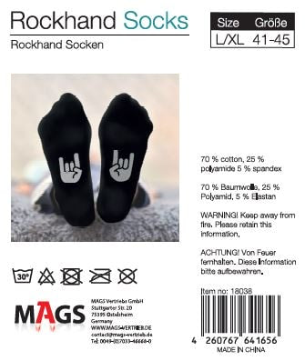 Rock Hand Socken - Verschiedene Größen