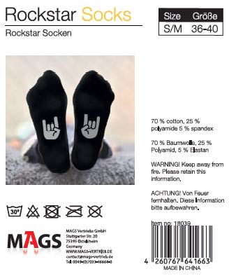 Rockstar Socken - verschiedene Größen