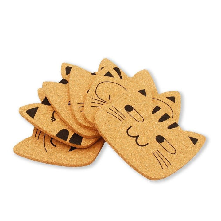 Cork Coasters Cat