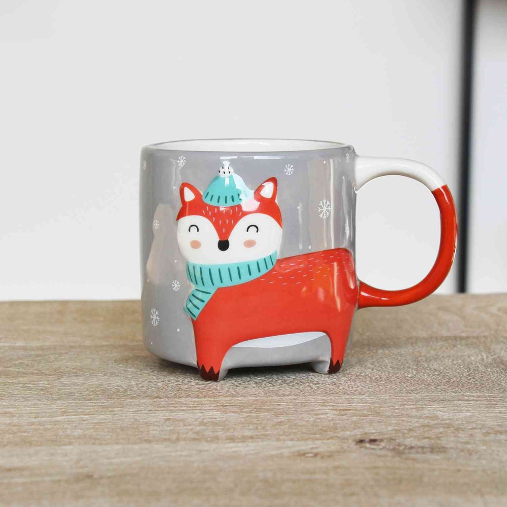 Cute Animal Kaffeebecher Winter Edition Fuchs