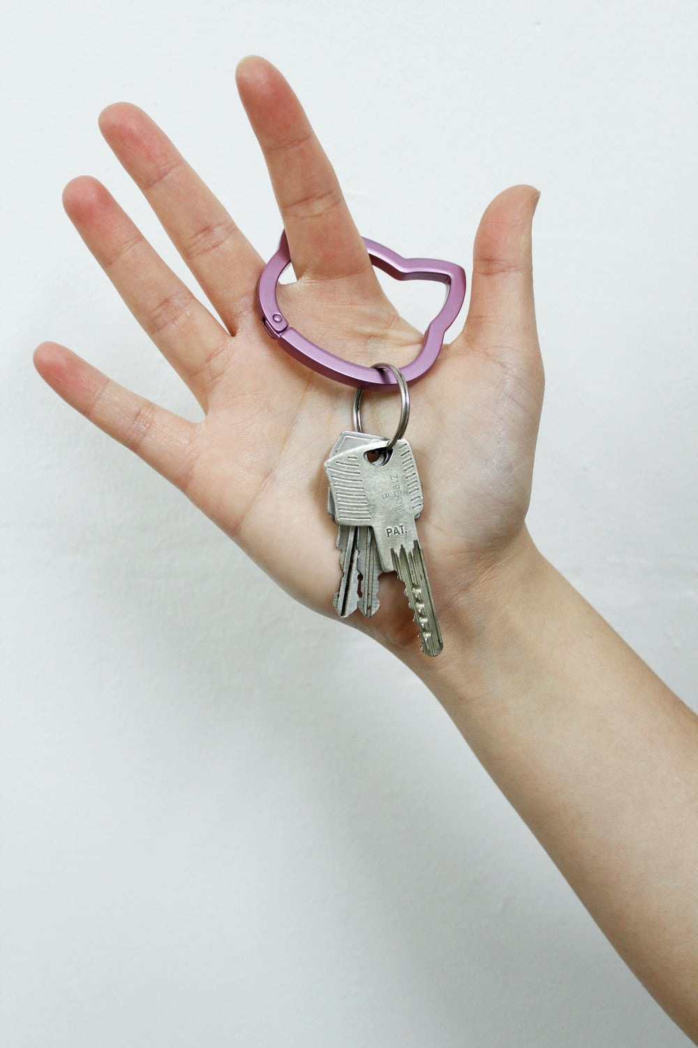 Katzen Karabiner Set rosa, türkis