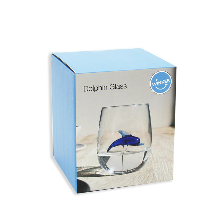 Handmade Drinking Glass Dolphin 300 ml