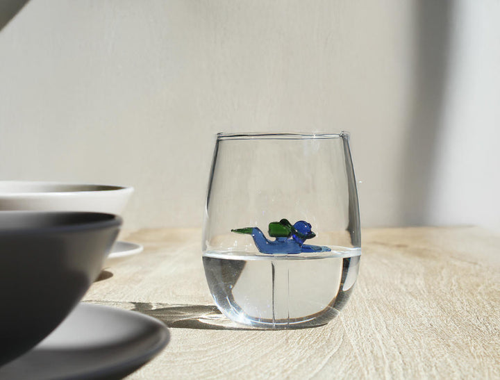 Handmade Drinking Glass Scuba Diver 300 ml