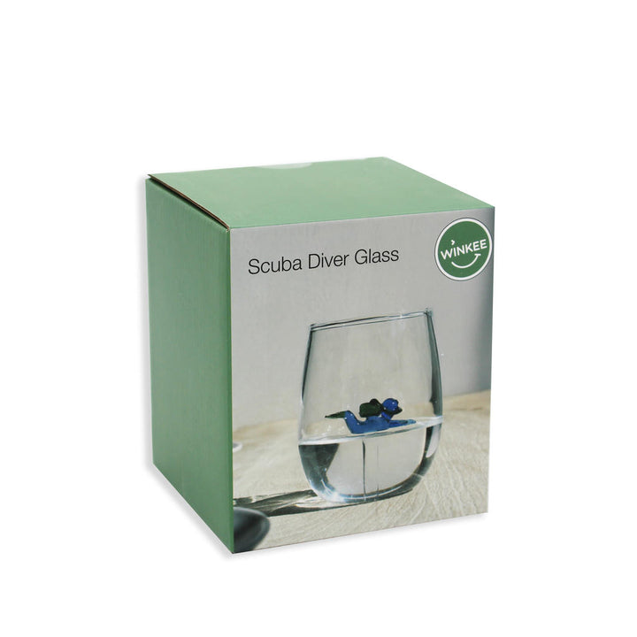 Handmade Drinking Glass Scuba Diver 300 ml