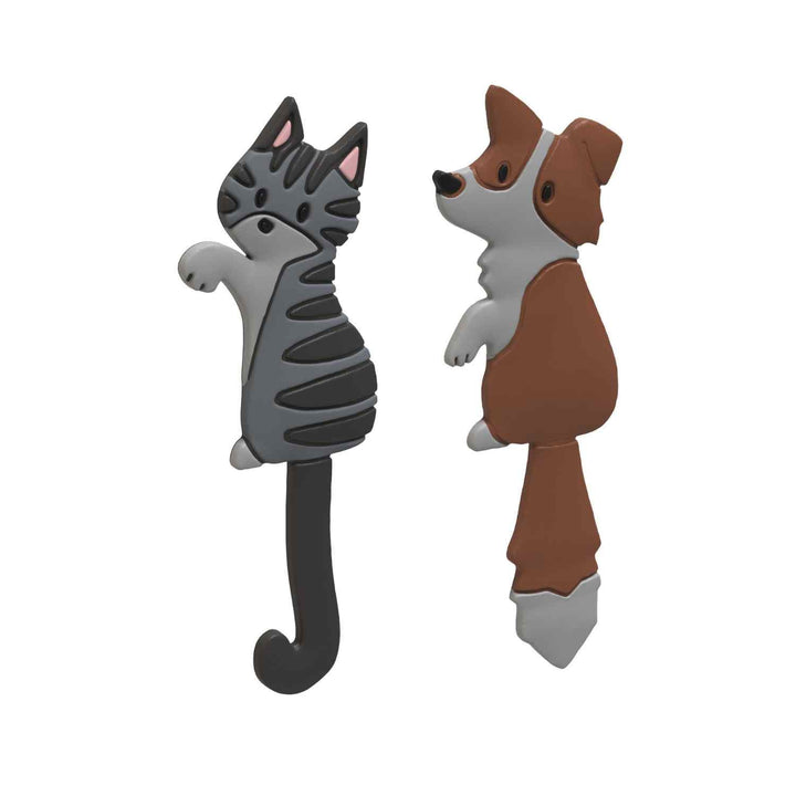 Tierische Magnethaken Katze und Hund