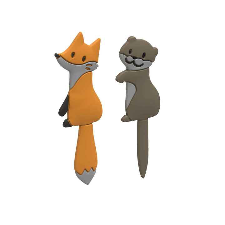 Tierische Magnethaken Otter und Fuchs