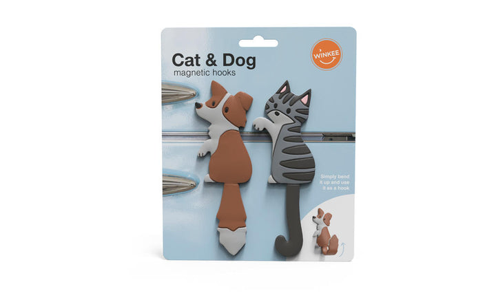 Tierische Magnethaken Katze und Hund
