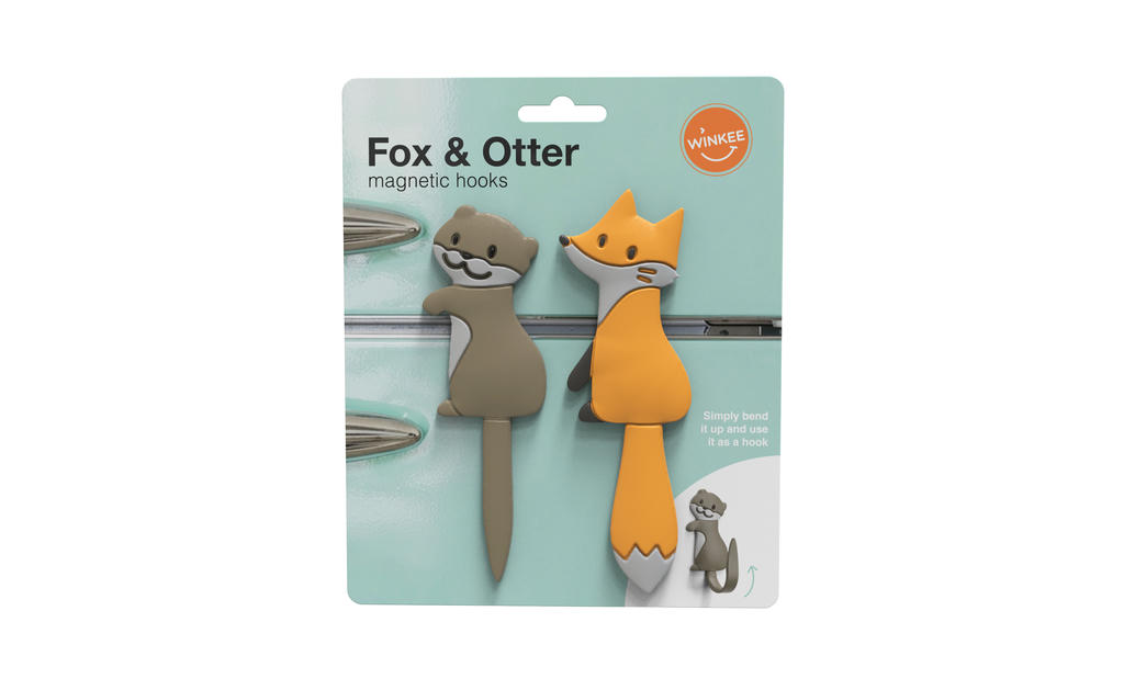 Tierische Magnethaken Otter und Fuchs